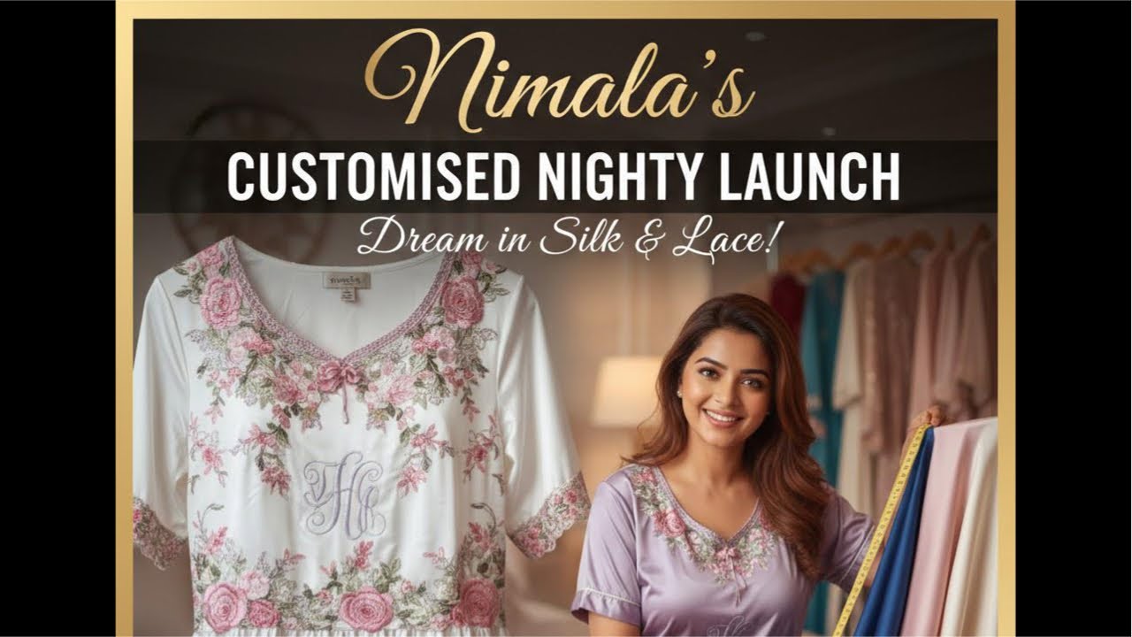 😱😎Nimalas Brand Customised Launch Nighty 3XL XXL XL 💃🔥 Miss Panita Kandipa feel panuvinga🎊🎉🥳