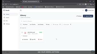 Nexlit Demo — Ask Questions About Your Research Papers with AI