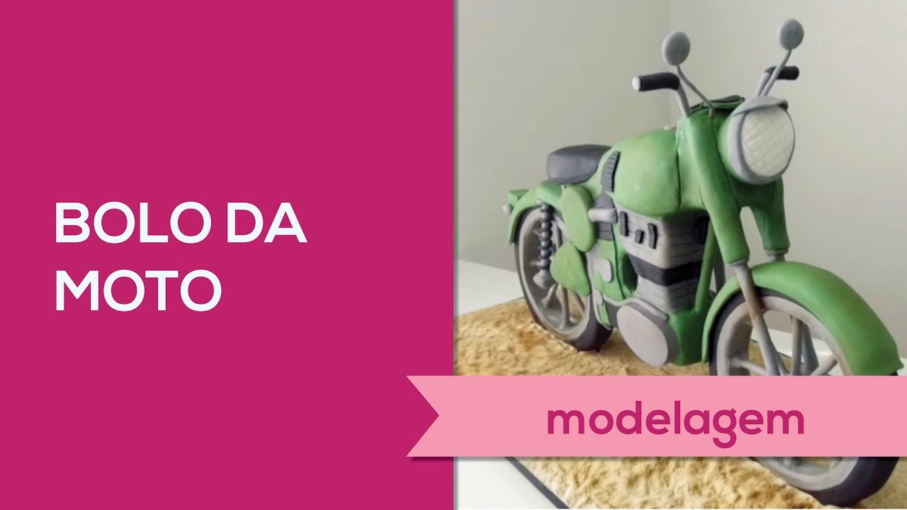 Bolo Moto! (Motorcycle Cake!), Bolo de morango com recheio …