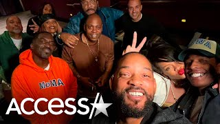 Will Smith Takes Selfie w\/ Rihanna, Dave Chappelle \& More At 'Emancipation' Screening