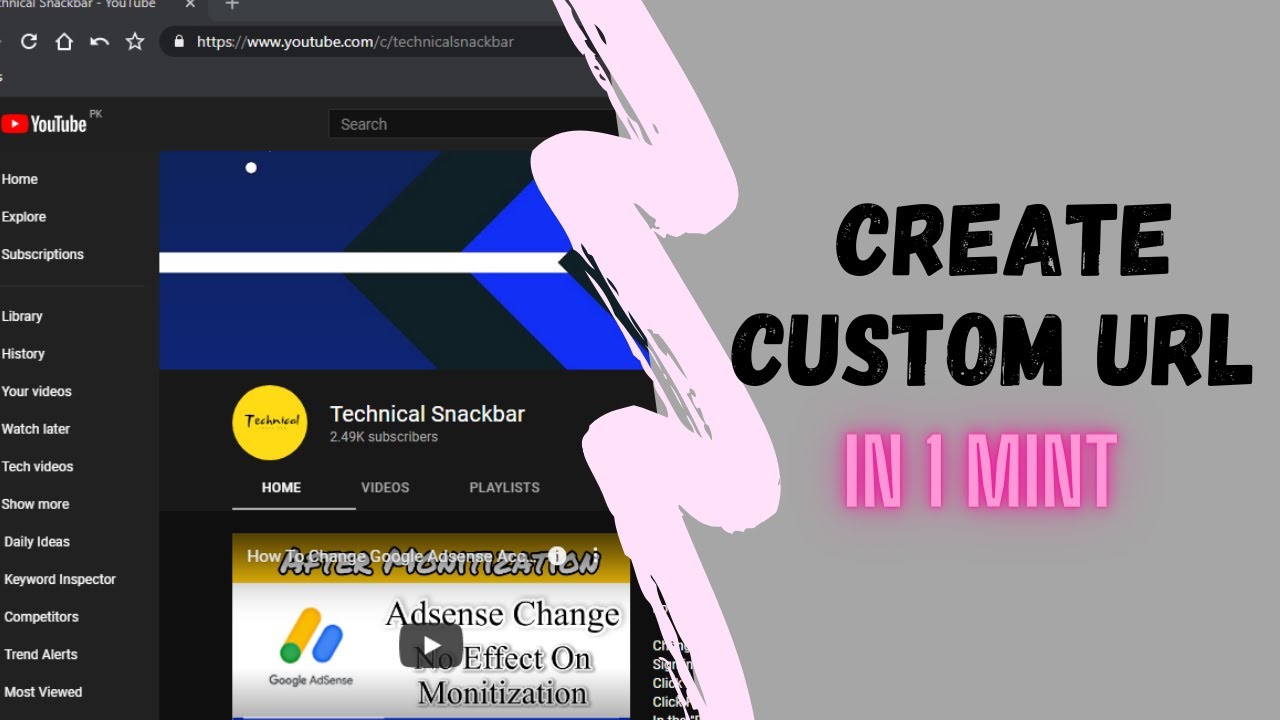 How To Create Custom Url For Youtube Channel - YouTube