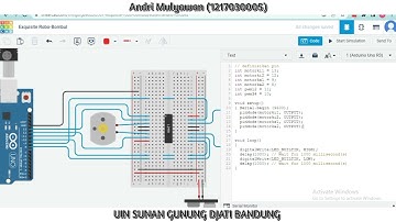 Simulasi Arduino Menggunakan Tinkercad - Input Serial Output Digital Mobile Robot