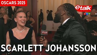 Scarlett Johansson Says Shes Feeling Great On The 2025 Oscars Red Carpet