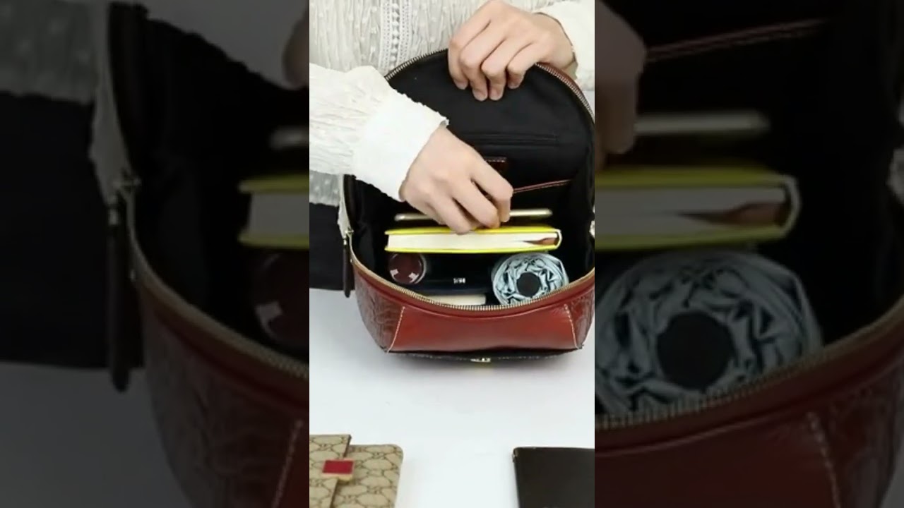 Pijushi Small Crocodile Leather Backpack Purse for Women 