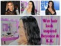 Wet hair look inspired Beyonce &amp; K.K.