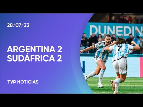 Argentina empató 2-2 con Sudáfrica
