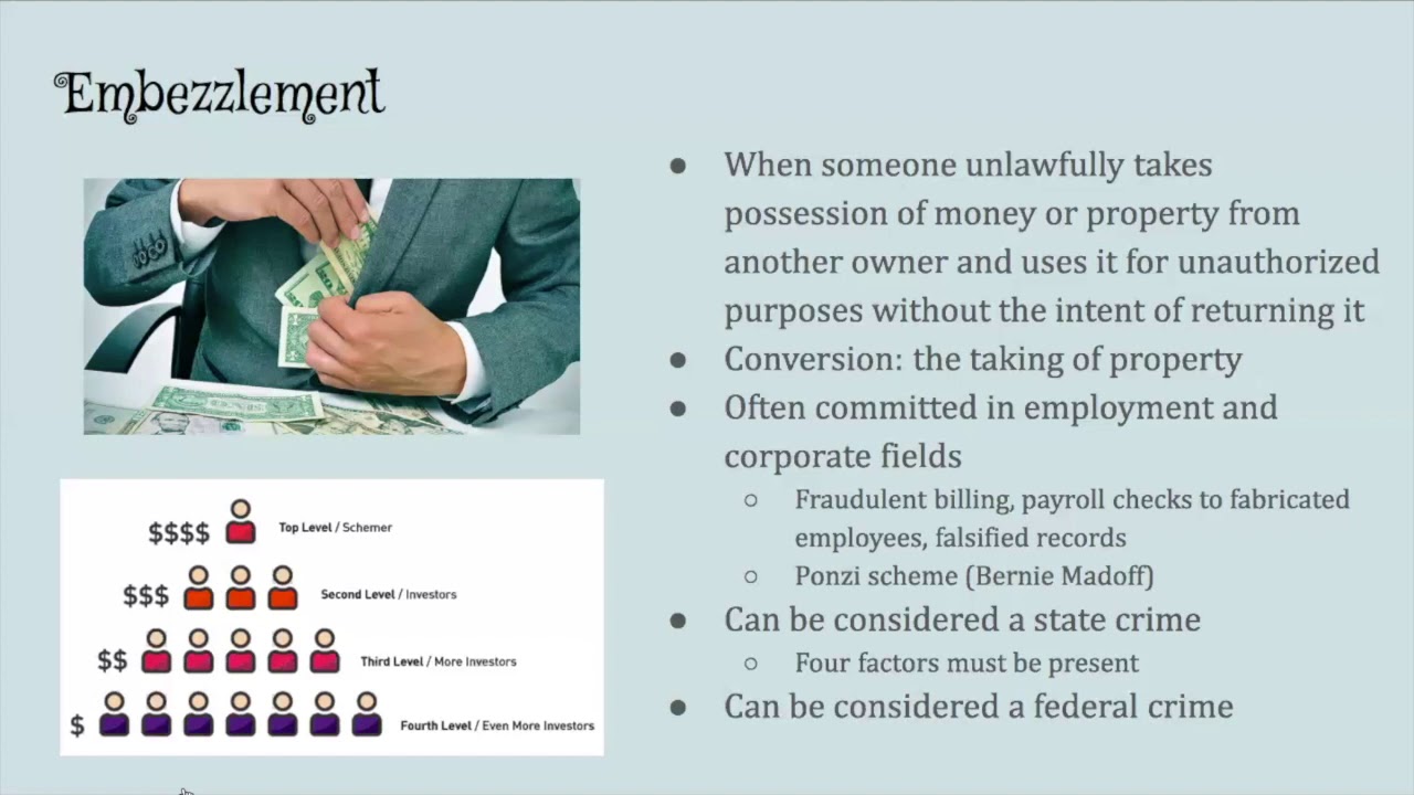 Economic Crimes Presentation YouTube