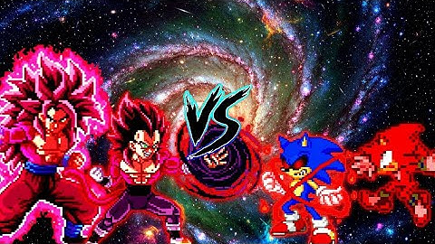 Fusion Xeno Gogeta SSJ4 V2 OP (Goku & Vegeta) VS Sonic Chaos V4 JVL OP (AF) & Shadow V3 OP (AF)