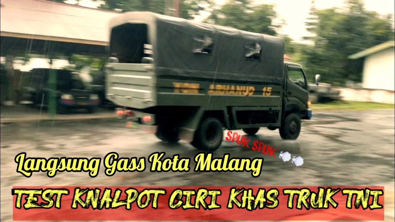 Knalpot Truk TNI Langsung Gass Kota Malang