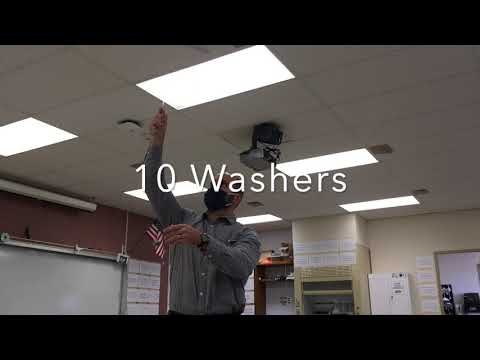 Centripetal force - whirly-jig stopper, washers, string and glass tube experiment