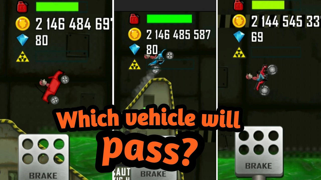 Which vehicle will pass? Hill climb racing game. #hill_climb_racing #gaming
