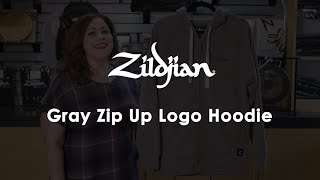 Zildjian Gray Zip Up Logo Hoodie Large Gray | Guitar Center