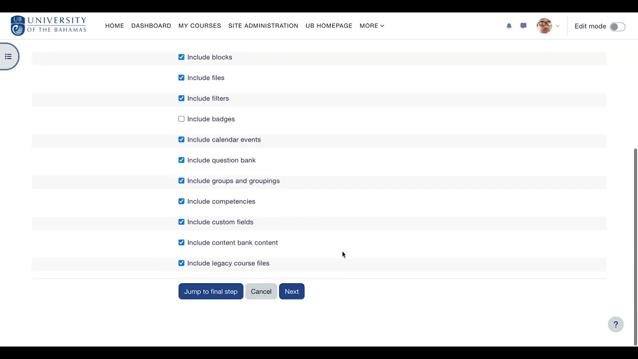 Moodle 4.5 - Import content