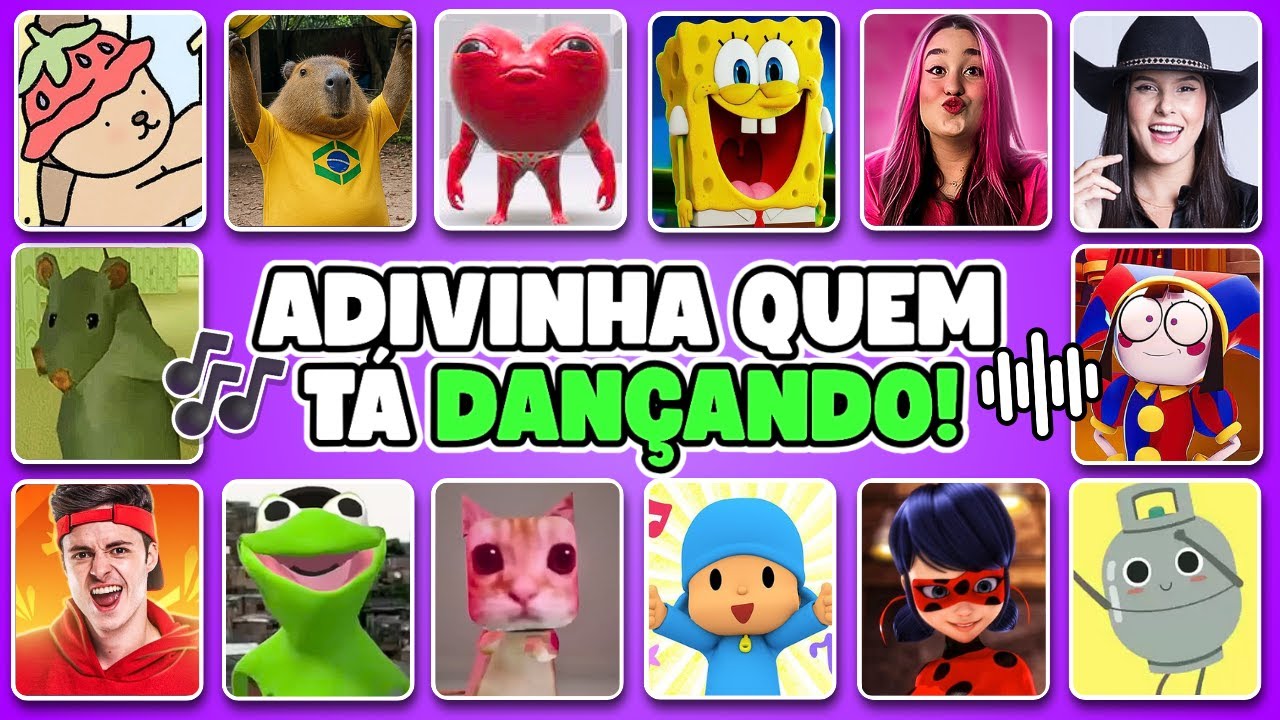 ADIVINHE QUEM TÁ DANÇANDO!! 💃🎶Bobbie Goods, Neymar, Rato Milton, Enaldinho, Pocoyo, Pomni, Ó U Gás