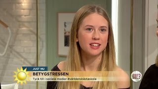 Betygstressen: ”Ett misstag kan sänka allt man kämpat för” - Nyhetsmorgon (TV4)