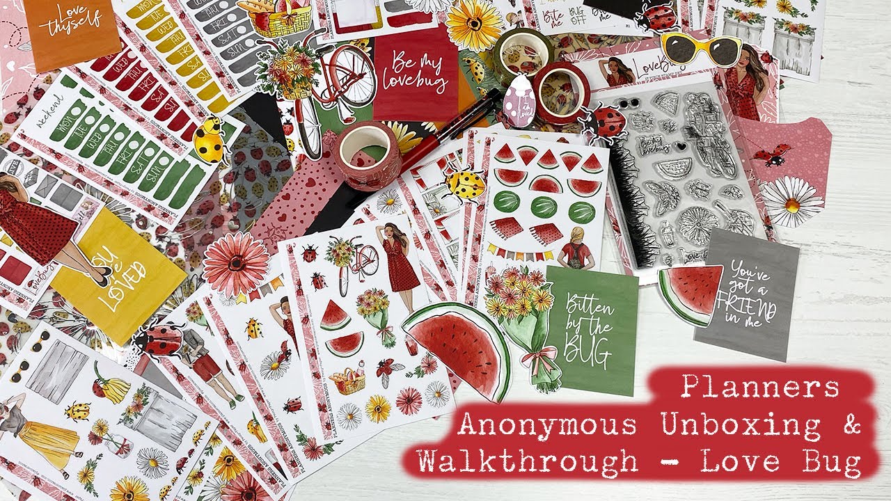 Planners Anonymous Unboxing and Walkthrough Love Bug YouTube