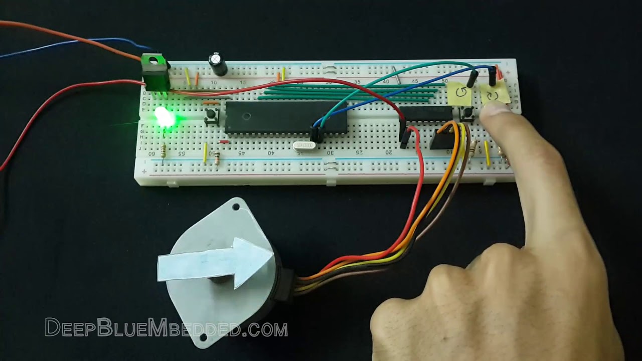 LAB5 - Stepper Motor Controlled Rotation - YouTube