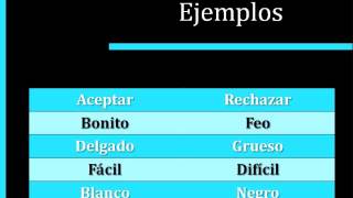 Sinonimos, antonimos, homonimos y homofonos