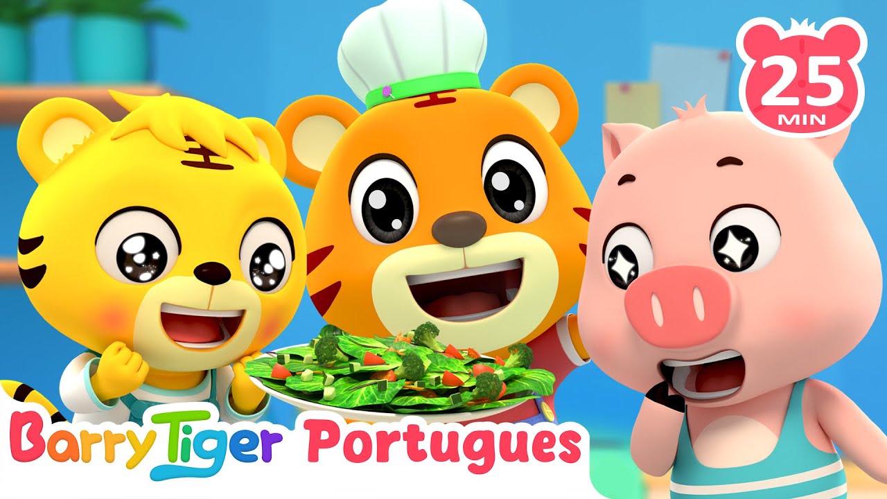 Aprenda a Comer Vegetais 🥦✨ Música Educativa | Canções Infantis | BarryTiger em Português