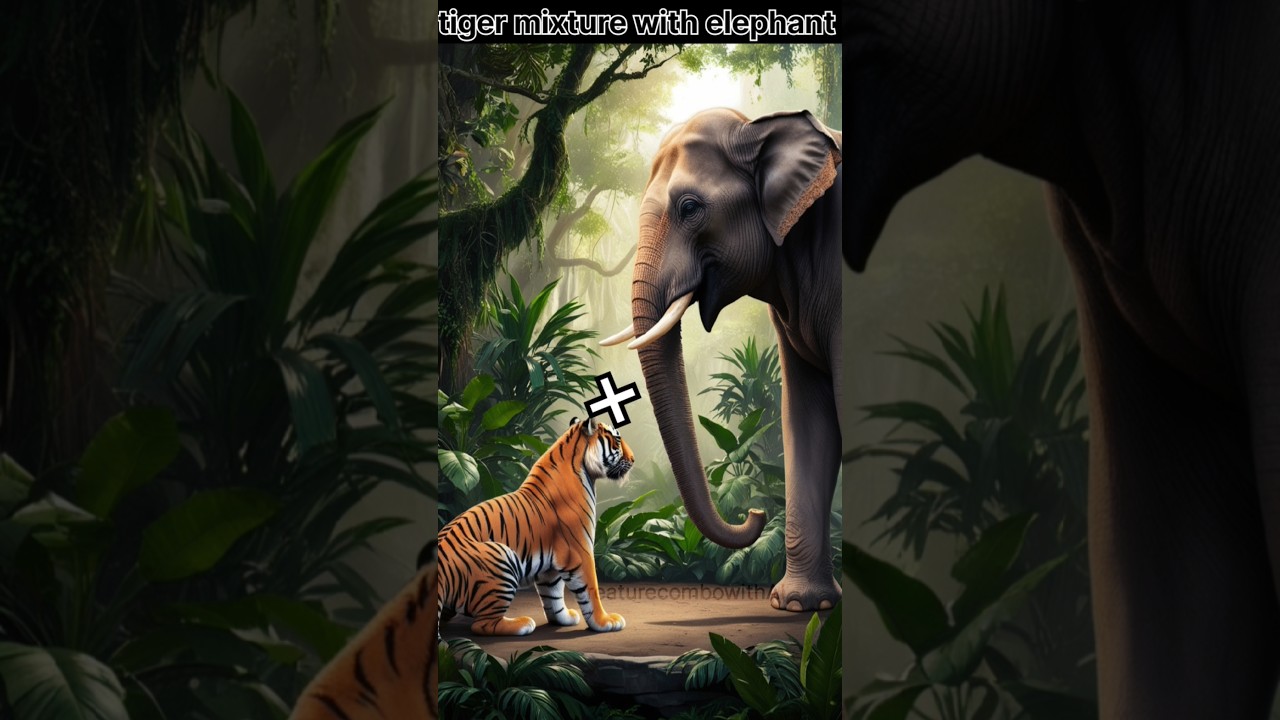 Incredible creature combo like elephant and tiger 