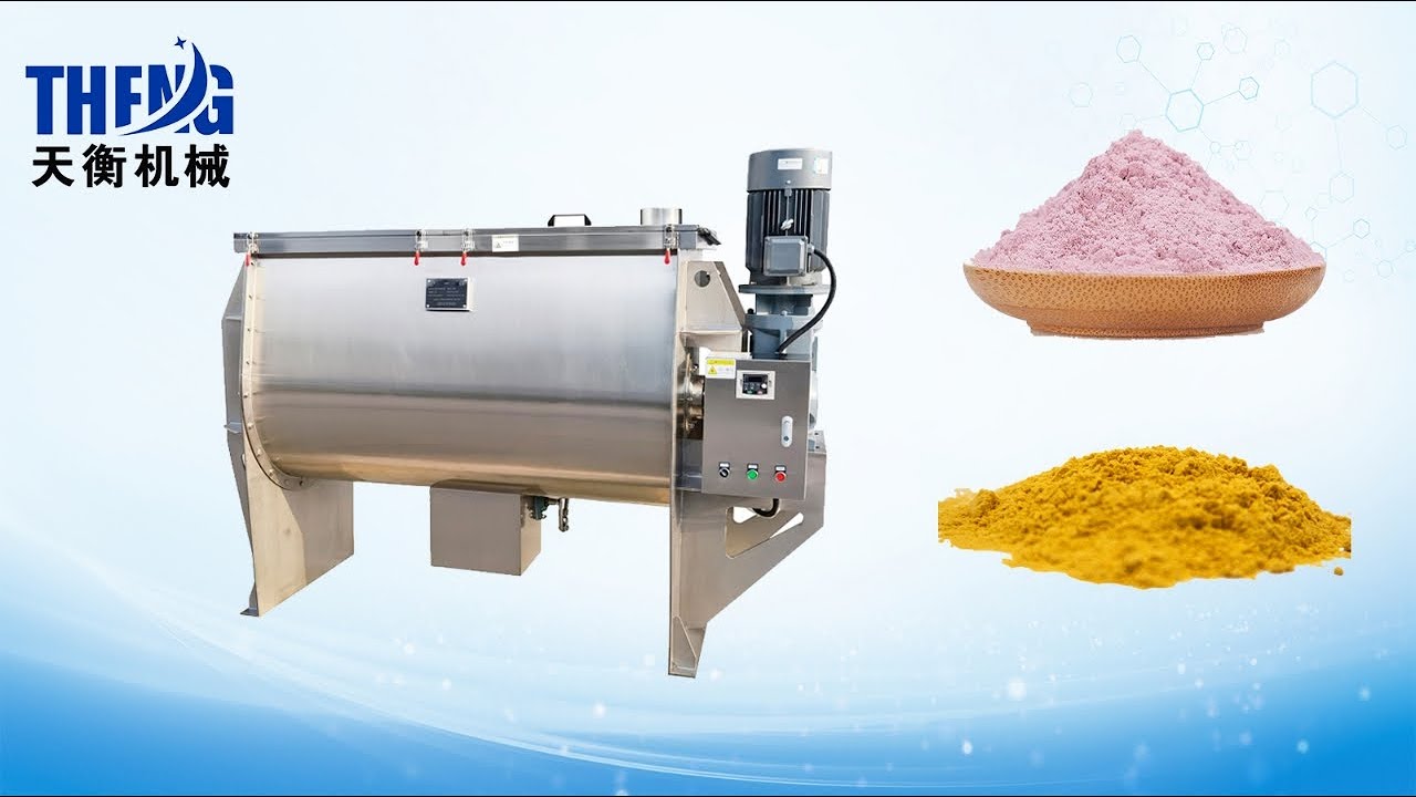 Stainless steel horizontal powder mixing machine