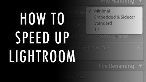 How To Speed Up Lightroom