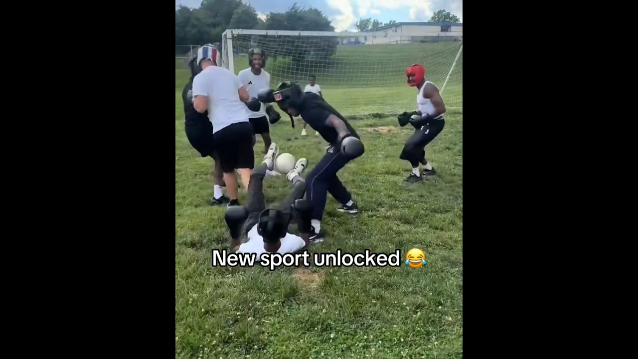 Soccer boxing looking TUFF 😅🔥