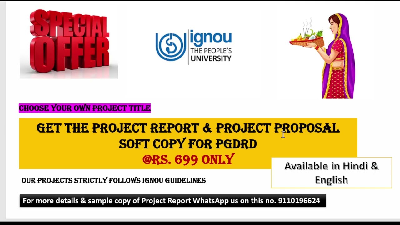 Chhath Puja Offer! Get Editable & PDF copy of IGNOU PGDRD Project Report @699 only