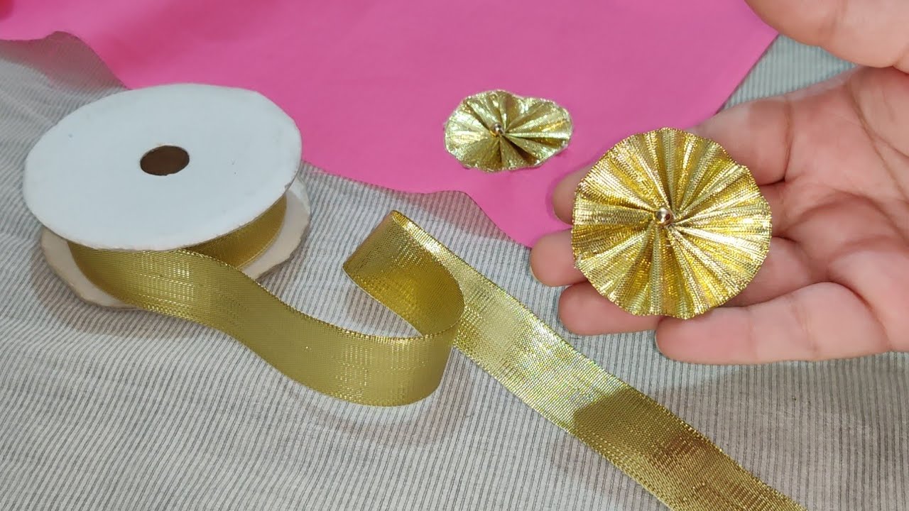 How to make Gota Flower/ Gota Phool making (Easy Method) गोटा फूल