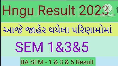hngu result 2023 1&3&5  - hngu Result today - hngh result Update -  ba sem - 1 result hngu