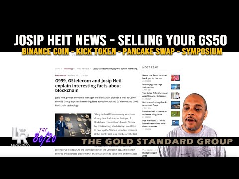 Josip Heit News – Selling Your GS50 – My Free Token – Blockchain Symposium