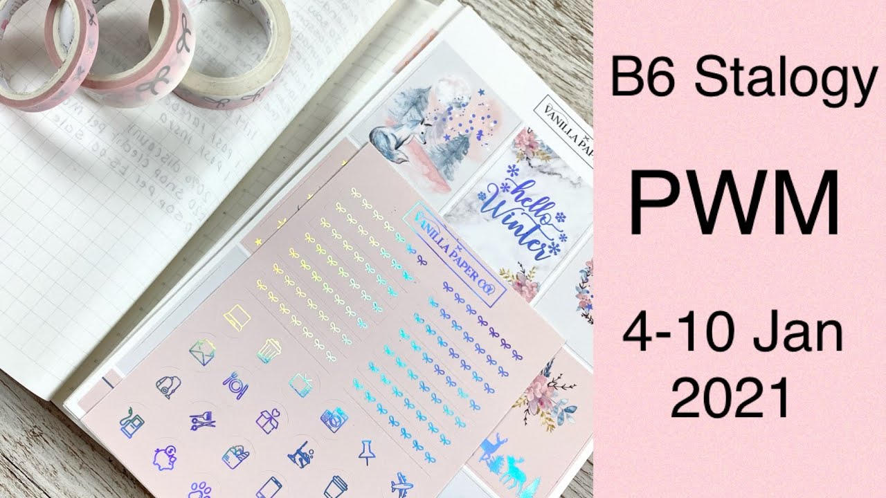 B6 Stalogy || plan with me weekly pages || 4-10 Jan 2021 - YouTube