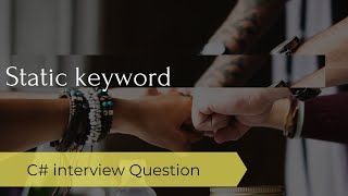 Static keyword in C#