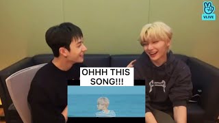 [ENG SUBS] STRAY KIDS BANGCHAN AND JEONGIN REACTION TO SPRING DAY BY BTS