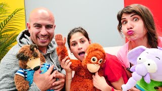 Ayşe, Ümit ve Mesut hayvan sesleri çıkartma challenge oynuyor Komik video Türkçe izle