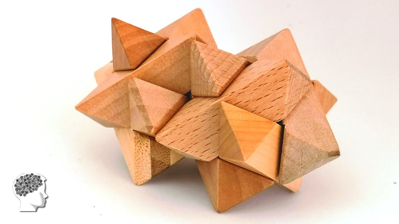 3D WOODEN STAR PUZZLE - assemble and disassemble? ⭐