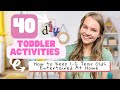 40 Easy DIY Toddler Activities for Busy Parents - How to Keep a Toddler Entertained at Home.