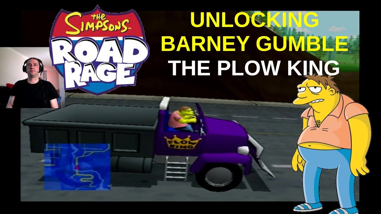 The Simpsons Road Rage Part 9 Unlocking Barney Gumble the Plow King