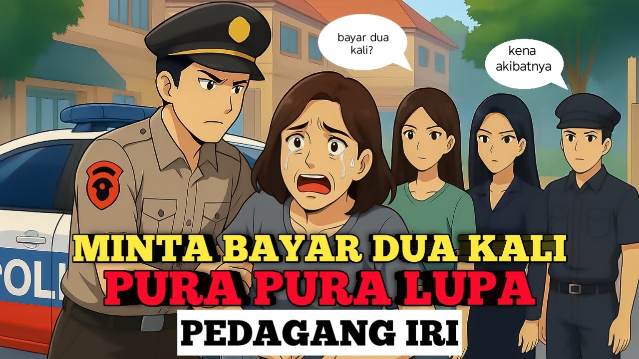 AZAB PENJUAL MINTA BAYAR DUA KALI - PEDAGANG IRI - || KARTUN ANIMASI AZAB