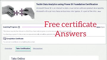 TechA Data analytics using power BI Foundation certification answers#powerbi #infosysspringboard