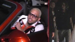 Chris Brown Leaves West Hollywood Club With Karreuche Tran