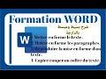 Wordmettre en forme les paragraphesreproduire la mise en forme copier couper ou coller du texte