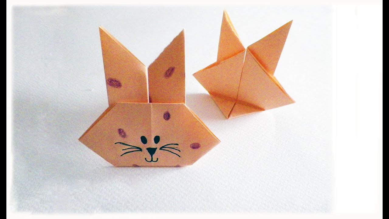 Diy Coniglietto Di Carta Origami Per La Pasqua Origami Easter Bunny