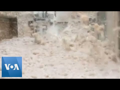 Marine Foam Engulfs Spanish Streets as Storm Gloria Passes By