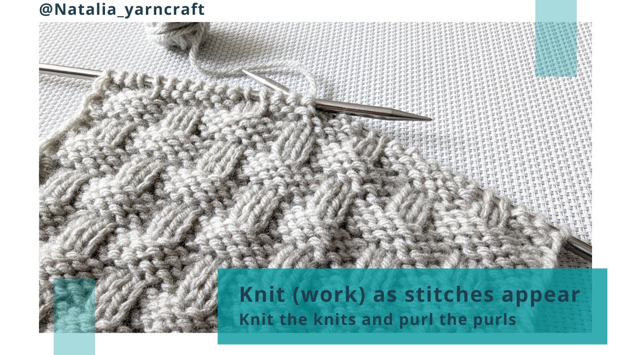 Knit (work) stitches as they appear - YouTube