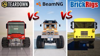 Teardown MONSTER BUS vs BeamNG MONSTER BUS vs Brick Rigs MONSTER BUS