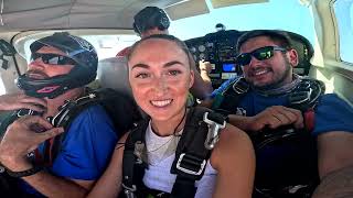 Nadia's First Skydive! Tandem Jump from 10000 feet at iJump Gran Canaria