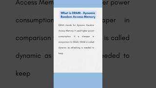 What is DRAM (Dynamic random access memory | Computer Fundamentals |