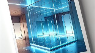 Electrochromic Glass. Smart Glass. Blue Color. Update