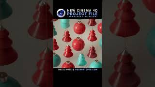 Christmas Morphing Baubles in C4D 🎅 C4D + Redshift Project File